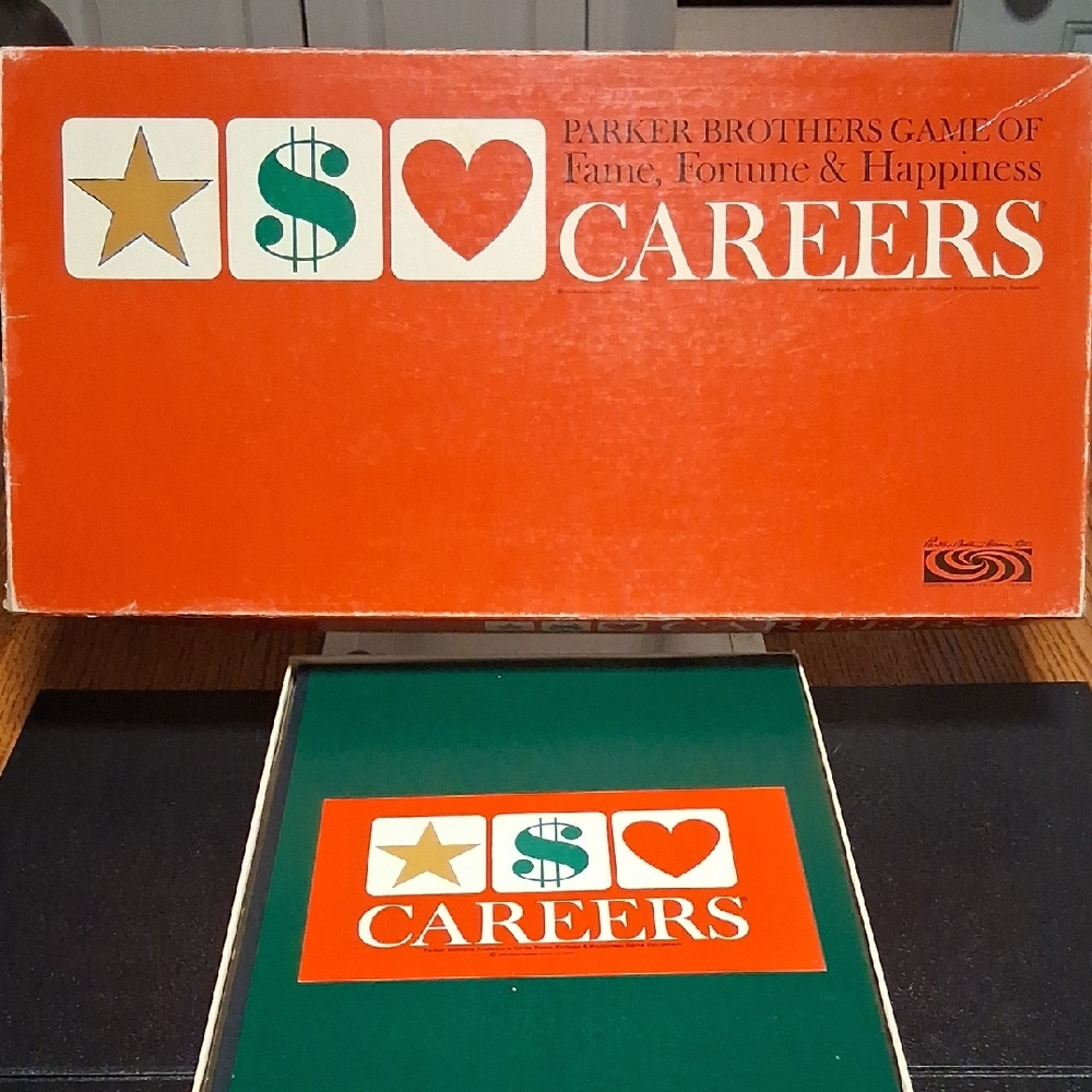 Parker Brothers Careers Board Game - Orange and Green